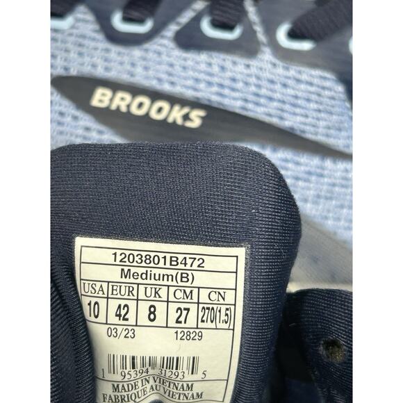 Brooks Ghost 15 Women Size 10 B Peacock Vista Blue Linen Running Shoes Sneakers - Picture 11 of 12